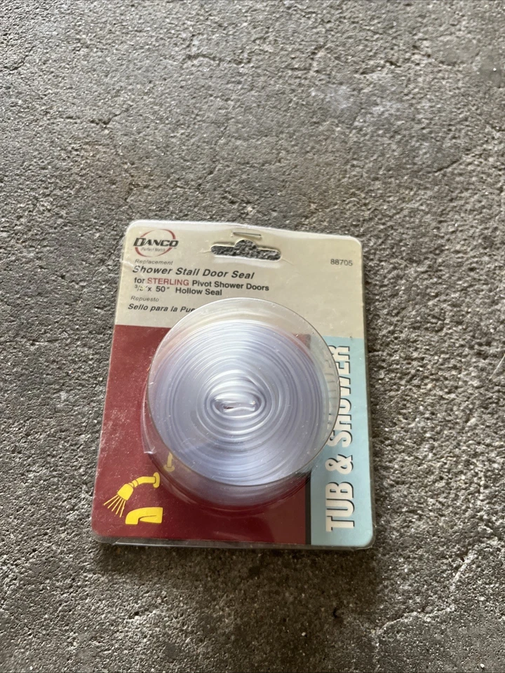Sello de puerta de cabina de ducha Danco 88705 para ducha pivote Sterling, transparente, 3/8" x 50" Foto 1 de 4
