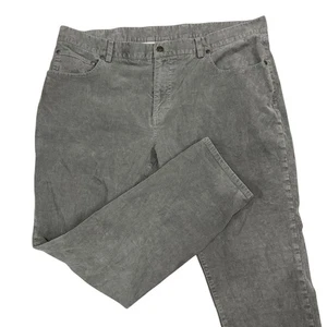 Brooks Brothers Corduroy Pants Mens 40X30 Gray Slim Fit 5 Pocket Preppy Office - Picture 1 of 8