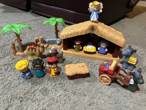 Fisher-Price Little People Deluxe Weihnachtsgeschichte Krippe 11 Figuren Licht/Musik - Bild 1 von 20