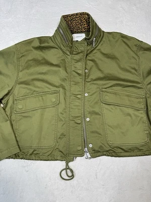 Current/Elliott женщин зеленый укороченный поле военная куртка пальто размер 2 - Изображение 1 из 4