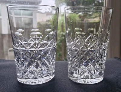 Pair of Vintage Crystal Whisky Glasses or Tumblers Webb Corbett - WEC100 - Image 1 of 2