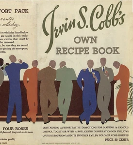 Irvin S. Cobb's Own Recipe Internationally Famous  Cocktails 1934 Art Deco - Bild 1 von 7