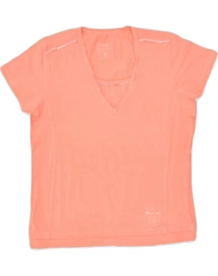 CHAMPION Womens T-Shirt Top UK 12 Medium Orange Polyester WV06 - Image 1 of 3