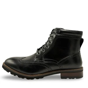 Florsheim Herren Renegade Budapester Stiefel Schwarz Glattleder Schuhe Größe 13M - Bild 1 von 10