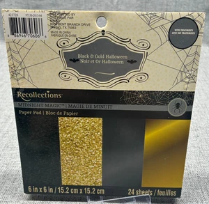 Almohadilla de papel para álbumes de recortes mágicos de medianoche de recuerdos 6x6 cartulina de Halloween P5 - Imagen 1 de 3