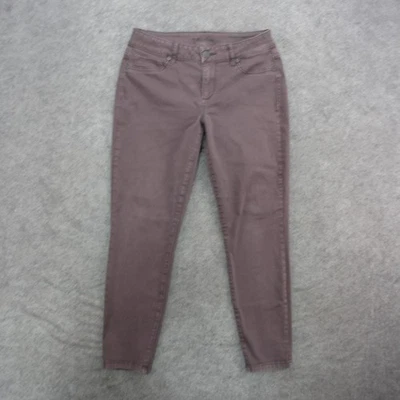 Maurices Pants Womens Medium Short Brown Skinny Stretch Jeans Jeggings Casual - Image 1 of 4