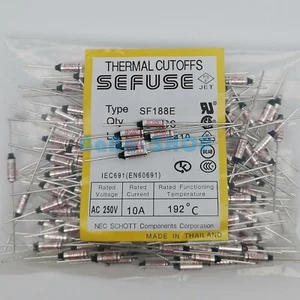 5pc SF188E 192°C SEFUSE Cutoffs 10A 250V NEC Thermal Fuse Celsius Degree 377.6°F - Picture 1 of 2