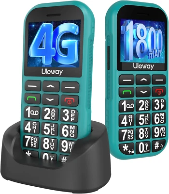 CHAKEYAKE 4G Senior Sim-Free Mobile Phone with SOS Button - Big Button with USB-C Charging