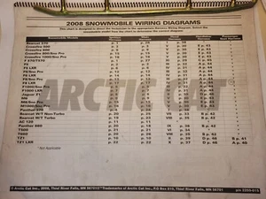 2259-015 OEM ARCTIC CAT 2008 SNOWMOBILE WIRING DIAGRAMS - Bild 1 von 1