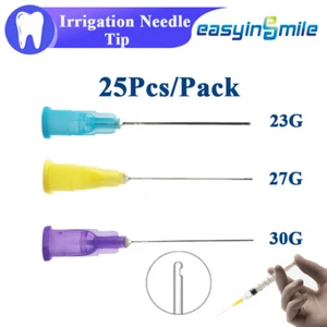 Einweg Dental Endo Bewässerung Nadelspitze Wurzelkanal Spritze Spitzen 25 Stück/Packung - Bild 1 von 7