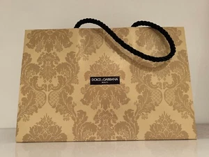 Dolce & Gabbana Small Gift Paper Bag Gold Pattern Design - Picture 1 of 1