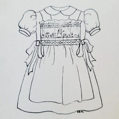 Vintage Childs Smocked Apron Pattern Size 4 Suzanne Sheier - Image 1 of 4