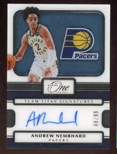 Andrew Nembhard 2022-23 Panini One Auto #d/99 Rookie Indiana Pacers - Imagen 1 de 2