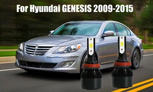 LED ForGENESIS 2009-2015 Headlight Kit H11 6000K White CREE Bulbs Low Beam - Picture 1 of 10