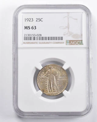 MS63 1923 Standing Liberty Quarter NGC *5697 - Image 1 of 3