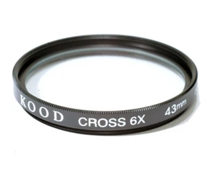 43mm Starburst x6 Filter Made in Japan Star 6 filter 6PT Kood Quality Glass - Picture 1 of 1