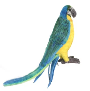 Hansa Blue & Yellow Macaw Realistic Soft Animal Plush Toy 15cm **FREE DELIVERY** - Picture 1 of 2