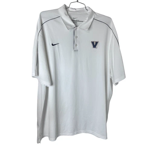 Nike Golf NCAA Villanova Wildcats Men’s 3XL Short Sleeve White Polo Shirt XXXL Cover
