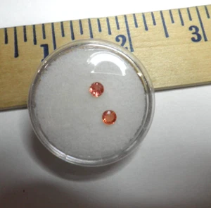 2 erdgeschliffene goldene Saphir rund 3,5 mm 0,50ct lose Edelsteine S5292 - Bild 1 von 4