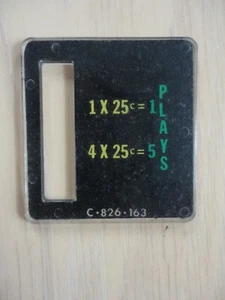 Ranura para monedas Bally Pinball de plástico - 1 cuarto 1 juego - 4 cuartos 5 juegos - Imagen 1 de 2
