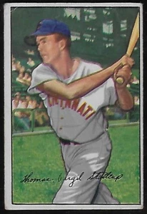 1952 Bowman #6 Virgil Stallcup Cincinnati Reds Nice! - Picture 1 of 3