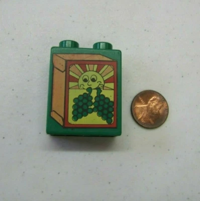 Vtg Lego Duplo Box Of Raisins Food For Kitchen Printed Block Specialty Piece - Image 1 of 3