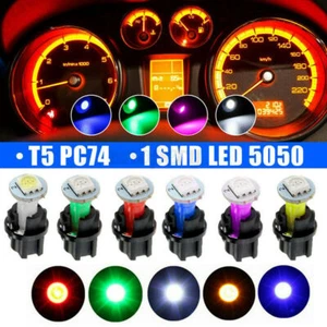 10x T5 Car Instrument Panel Cluster LED Dash Light Bulb Twist Socket Accessories - Picture 1 of 18