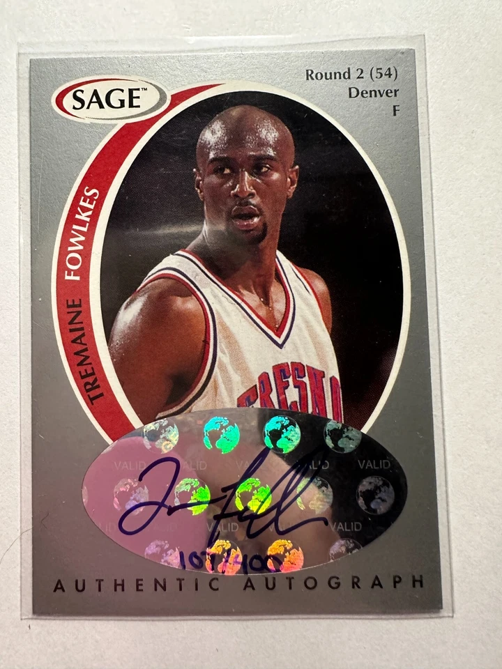 K45,779 - 1998 SAGE Autographs Silver #A14 Tremaine Fowlkes #/400 - Image 1 of 1