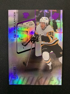 2022-23 UPPER DECK SPX PURPLE COLORED HOLOFOIL 129/149 FILIP HALLANDER 135