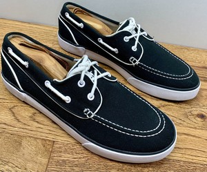 ralph lauren black boat shoes