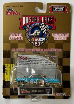 Chevrolet Racing Champions NASCAR #64 50 años 1964 1:64 fundido a presión - ¡Nuevo!! Foto 1 de 2