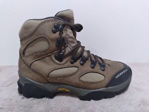 Merrell Sawtooth Walnut Womens Hiking Trail Boots Shoes 50744 Size 6 Brown Tan