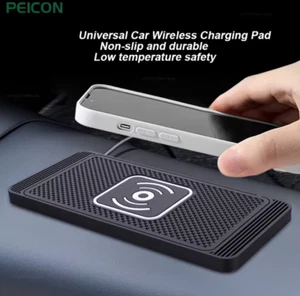 Universal Wireless Car Phone Charger Fast Charging Pad Mat For iPhone Samsung - Zdjęcie 1 z 8