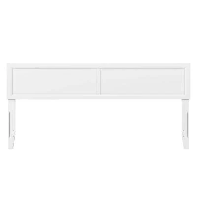 AFI Panel Headboard 79.76 inW x 37.4 inH Solid Wood Material King Size in White - Image 1 of 4