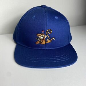 Disney Retro 90s Style Aladdin Snap Back Hat Abu Monkey Blue Kid's XS/S 3-6 52cm