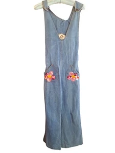 Chasing Unicorns Denim Small Embroidered Belted Jumpsuit - Bild 1 von 5