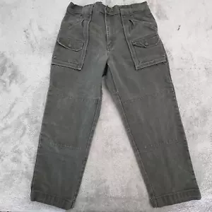 Herren Cargohose Größe W38in. x L26 Zoll Olivgrünes schweres Canvas - Bild 1 von 8