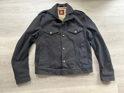 Hugo Boss Orange Mens Black Military Style Cotton / Wool Jacket Coat Size 46in - Image 1 of 4