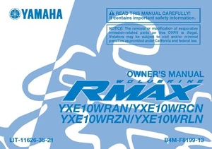Yamaha Owners Manual Book 2022 WOLVERINE RMAX 1000 SPORT - Picture 1 of 24