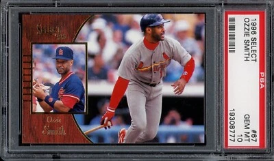 1996 Select Baseball #67 Ozzie Smith PSA 10 - Image 1 of 2