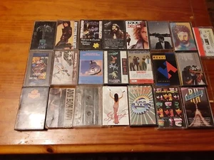 Vintage 1980s 1990s Cassette Tape Lot 22 Mixed Lot Rock & Pop - Picture 1 of 5