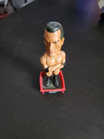 WWF Rumble Heads The Rock Bobblehead Loose - 2001 3.5" Cover