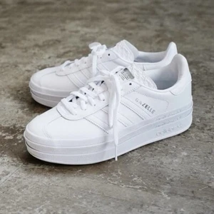 Adidas Originals Gazelle Bold Women’s Athletic Shoe White Sneaker Footwear #130 - Picture 1 of 15