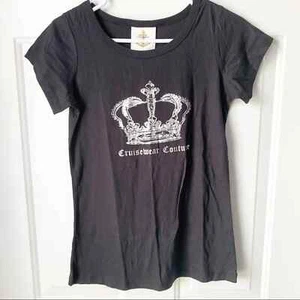 Cruisewear Couture Black Tshirt NWT Small - Picture 1 of 6