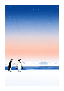 Antarctique (Antarctica) Art Print by Julie Guillem - Signed and Numbered - Picture 1 of 4