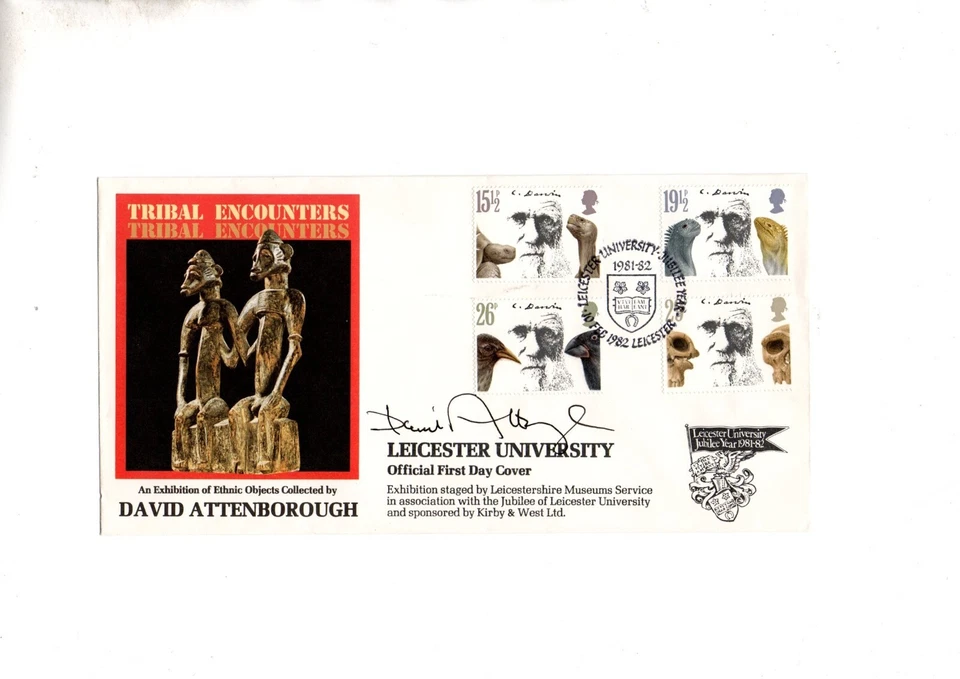 David Attenborough "Tribal Encounters" Autographed On His Own FDC Signed 1982 - Image 1 of 1