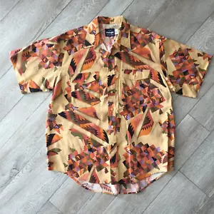 VTG Wrangler Men Western Shirt Cotton Southwest Buttons Short Sleeve XL 17-17.5 - Picture 1 of 7