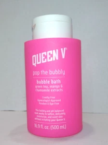 Queen V Pop the Bubbly, Bubble bath. Green Tea, Mango Chamoline Extracts 500 ml - Picture 1 of 3