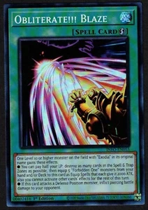 Yugioh Obliterate!!! Blaze INFO-EN055 Super Rare 1st - NM - Imagen 1 de 2