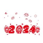 Chinese New Year Decor Window Stickers Wall Decals Wreath Self Adhesive Sticker